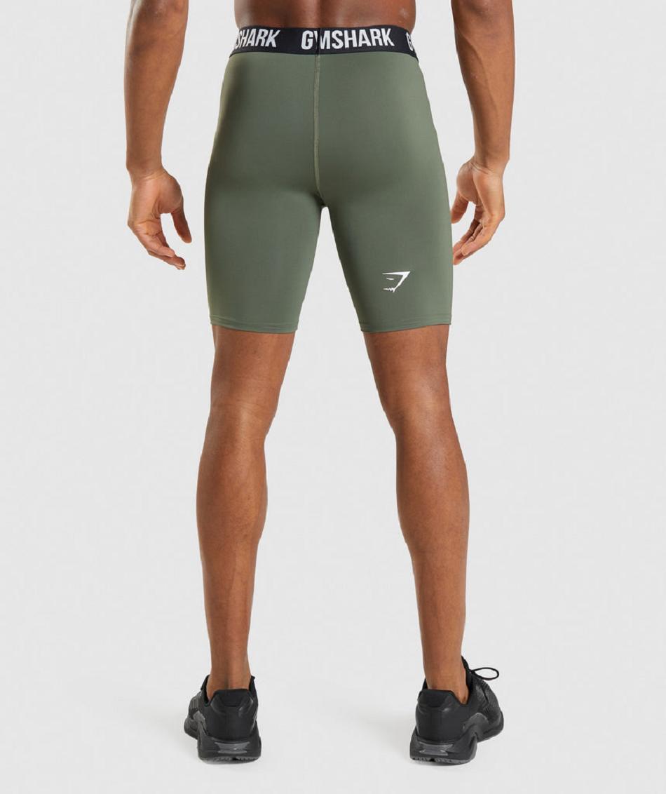 Pantalones Cortos Gymshark Element Baselayer Hombre Verde Oliva | CO 3837WNB